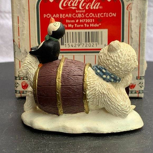 It's My Turn To Hide - Coca-Cola Polar Bears Cubs Collection Figurine from 1995 - Picture 4 of 6